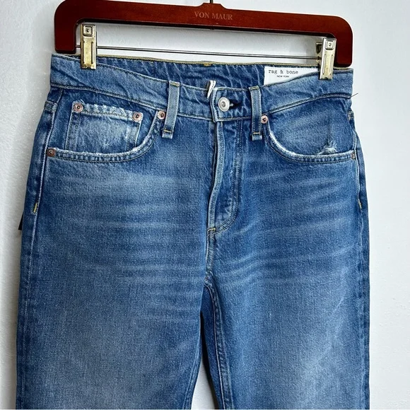 NWT Rag & Bone Rosa Mid - Rise Boyfriend Jean in Bristol 23 - Picture 13 of 16